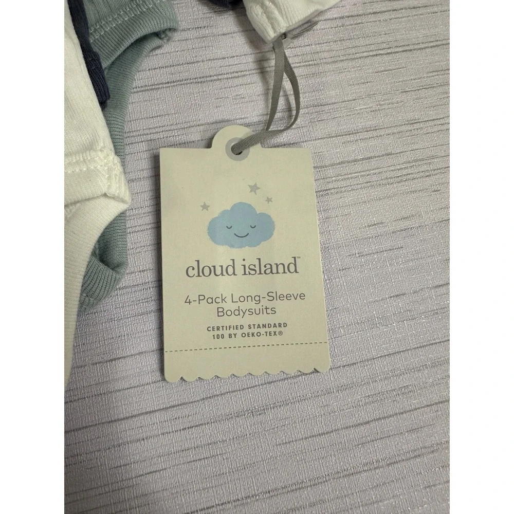 Cloud Island Baby Boy 0-3M Romper Hat Set & 4-Pack Long Sleeve Bodysuits Bear
